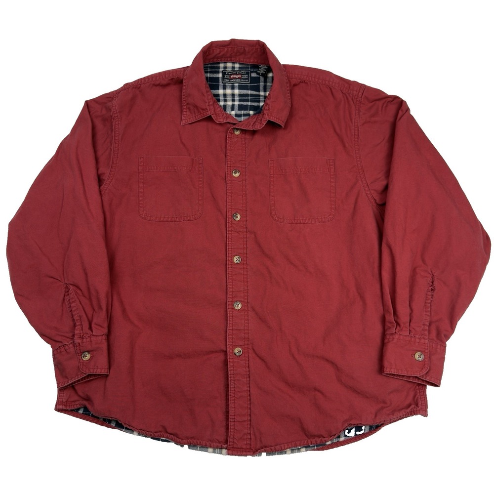 Wrangler Jacket‎ Mens Large Flannel Lined with Side Pockets Canvas Western Work